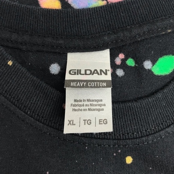 Taco Villa Splatter Tee Tie Dye Love Serve All T-Shirt Top - Picture 7 of 8